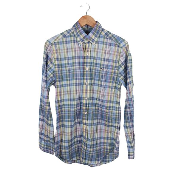 Vineyard Vines Mens Size S Slim Fit Tucker Whale Shirt Plaid Cotton Long Sleeves - Picture 1 of 11